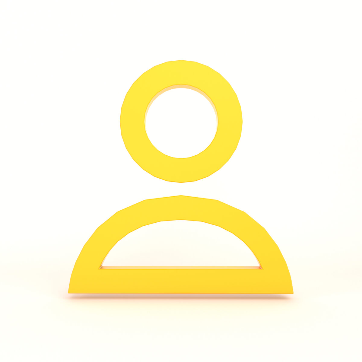 User Profile Icon Front Side With White Background